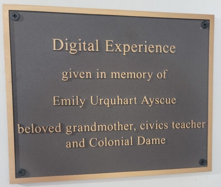 Digital Exhibit Plaque