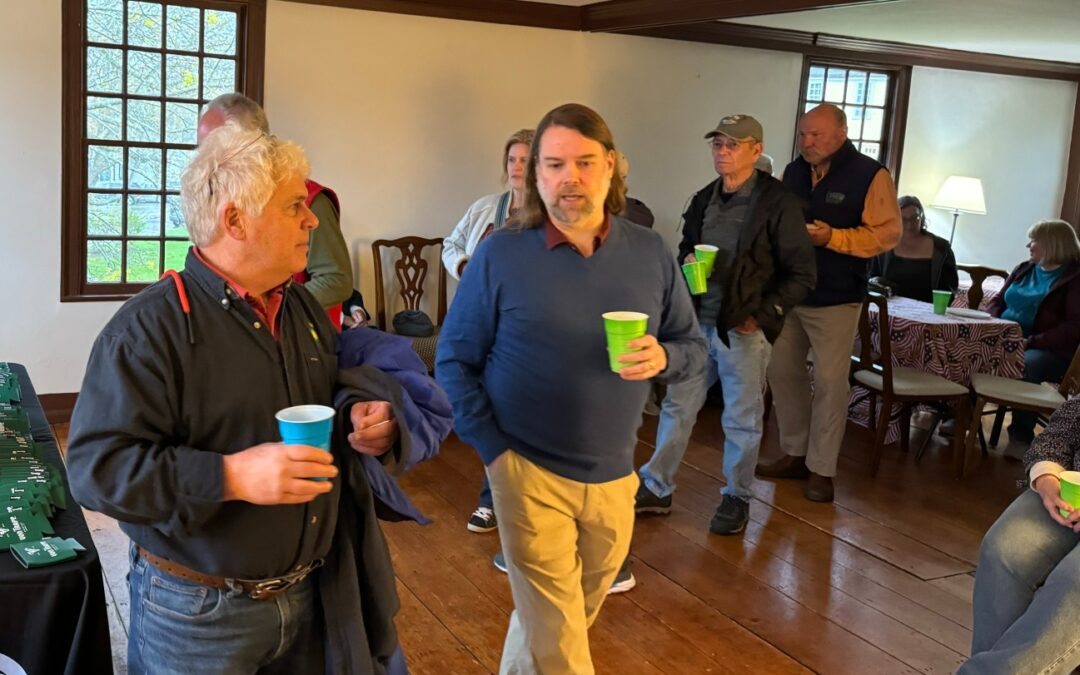 Guests chat during Beer for History event