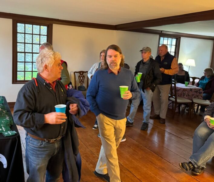 Guests chat during Beer for History event